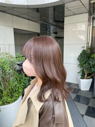 セミロング カラー 高取大将 /髪質改善/艶髪のヘアスタイル