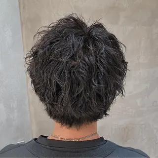 ショート パーマ メンズ fifth JINGUMAE所属・波巻きスパイラルパー マ/シャドウパーマ駿のヘアスタイル