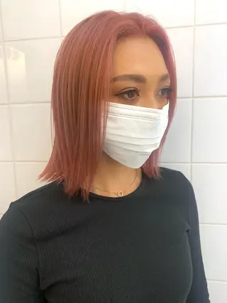 ショート カラー ヘアアレンジ 🧨ブリーチー×ボブ レイヤー💎じゅえるのヘアスタイル