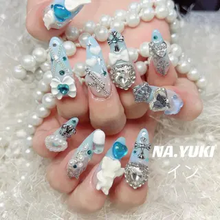 ネイル ロング キッズ ヘアアレンジ マツエク・マツパ 🎀 moo～ 🎀のネイルデザイン