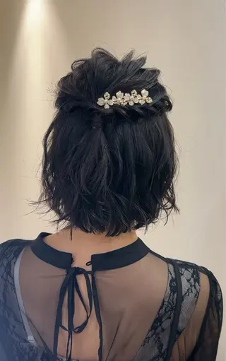 ショート hub hair レイヤー/透明感のヘアスタイル