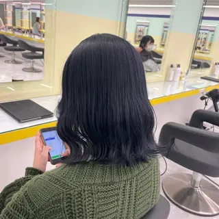 セミロング カラー モテ艶🤍透明感 レイヤー🤍教真のヘアスタイル