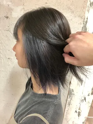 ミディアム カラー 桐原 竜也のヘアスタイル