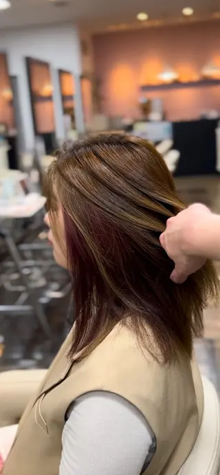 ミディアム 阿倍野/髪質改善 /縮毛矯正/坪田幸広のヘアスタイル