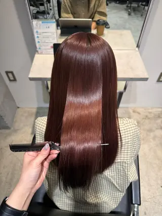 ロング カラー あんな🦋レイヤー カット/透明感カラーのヘアスタイル