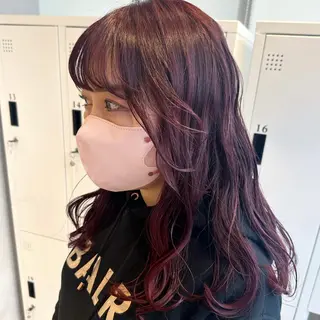 セミロング カラー デザインカラー/パー マ🦖外岡咲希🦖のヘアスタイル