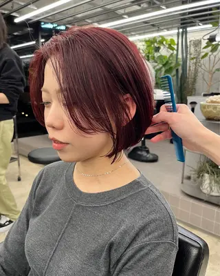 ミディアム カラー ダブルカラー/ ケアブリーチ/クニトのヘアスタイル