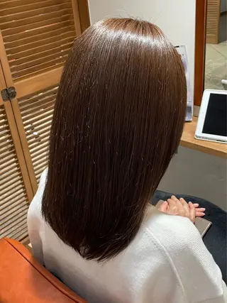 セミロング カラー ベージュ/ 髪質改善 /末田柊希のヘアスタイル