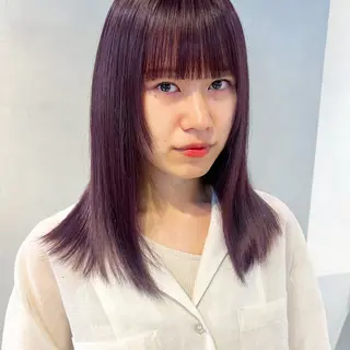 セミロング カラー 高畑 恵莉 👒 暖色 / 艶髪 🧺のヘアスタイル