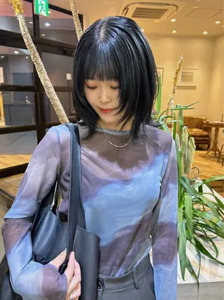 ミディアム 透明感カラー/ 髪質改善✨️💞萌愛のヘアスタイル