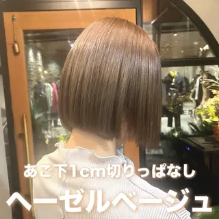 ショート カラー 神戸ボブ✂️ ioe三宮/田 伸佳のヘアスタイル