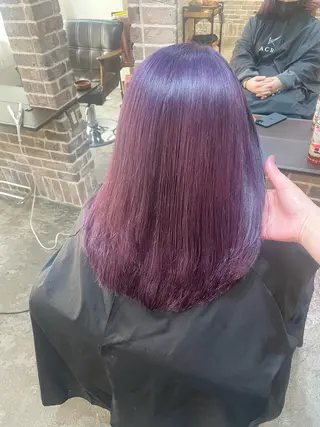 セミロング カラー ACROあべの店所属・艶カラー/インナー /グラデ/大西小百合のヘアスタイル