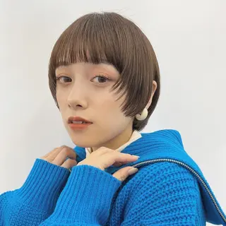 ショート カラー 🌱ボブ/レイヤー/ ベージュ/あやみ✨のヘアスタイル