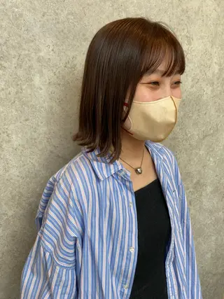 ミディアム 栗原 瑞稀のヘアスタイル