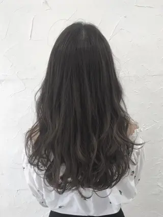 セミロング ヘアアレンジ 大人垢抜け ダブルカラー【上野】のヘアスタイル