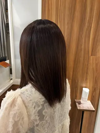 セミロング カラー トーンアップ🦢 ユメのヘアスタイル