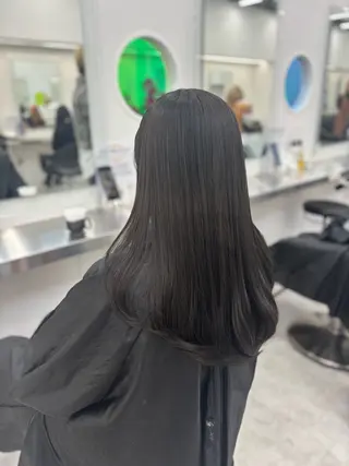 ロング カラー 韓国風暗髪ヘア🤍 🫧MIREIのヘアスタイル