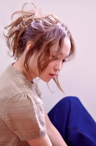 セミロング ヘアアレンジ 吉祥寺aivee 若手注目スタッフのヘアスタイル