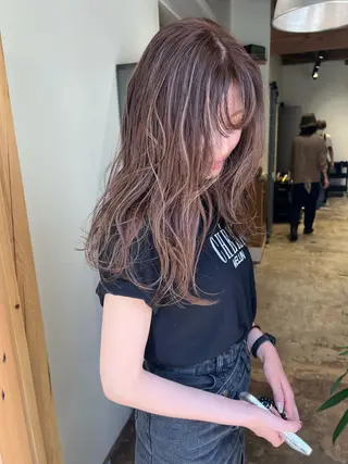 ロング カラー nishido ハイライト/海外ヘアのヘアスタイル