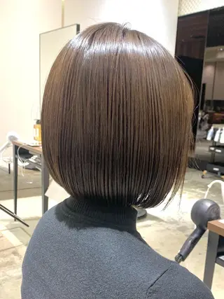 ミディアム カラー パーマ ヘアアレンジ 日本一の小顔カット/ ボブ/顔周り/韓国のヘアスタイル