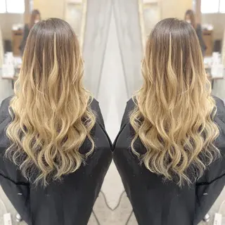 カラー ロング カラー&プルエクステ 大人気！！のヘアスタイル