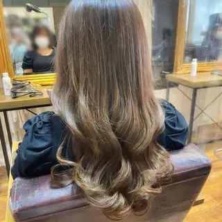 セミロング カラー 💖透明感カラー💖 坂本万由子のヘアスタイル