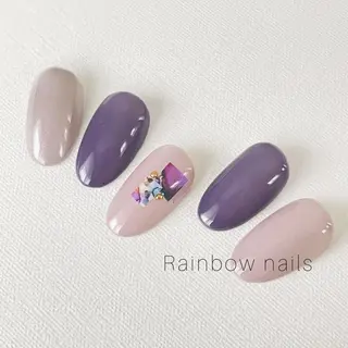 ネイル Rainbow nailsくろちゃんのネイルデザイン