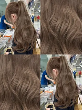 ロング カラー 顔まわりの神様✨ 透明感カラー藤嶋秀幸のヘアスタイル