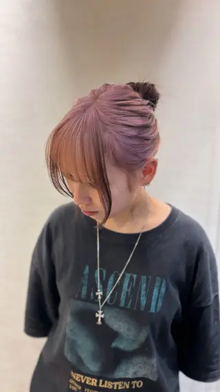 ミディアム カラー ヘアアレンジ そうや🐺ブリーチ/ デザインカラーのヘアスタイル