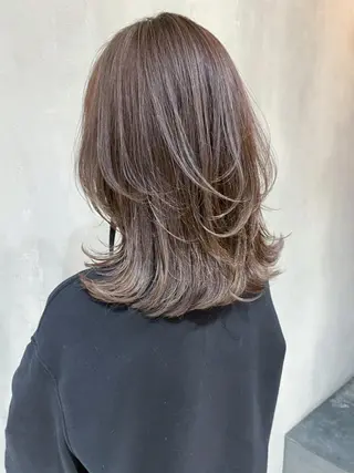 ミディアム カラー パーマ ヘアアレンジ ITbyALBUM 八王子店のヘアスタイル