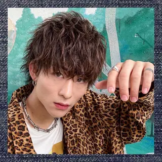 ショート カラー パーマ メンズ Loy所属・メンズヘア特化 パーマ 縮毛矯正🔷のヘアスタイル