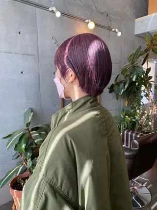 ショート カラー パーマ ヘアアレンジ メンズ キッズ ネイル マツエク・マツパ アイブロウ モリモト サナのヘアスタイル