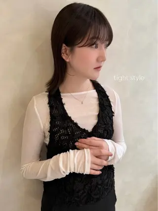 ショート rina/顔周り特化 柔らかいカラーのヘアスタイル