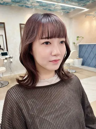 ミディアム カラー ヘアアレンジ 韓国ヘア×髪質改善 /takatoのヘアスタイル