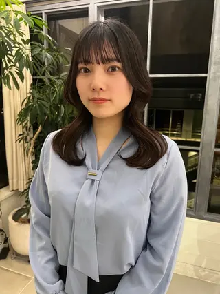 ミディアム カラー レイヤーカット/暖色 カラー/mao🎀のヘアスタイル