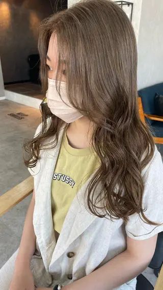 セミロング カラー EMANONシェアサロン心斎橋店所属・韓国メンズヘア　ミル クティボブ　足立佳代のヘアスタイル