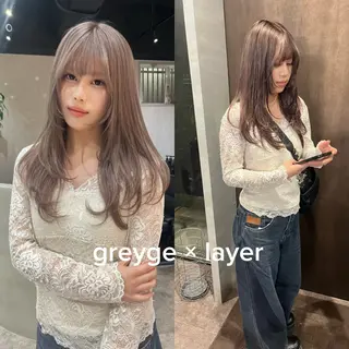 ロング カラー yuumi/大濠🪷 レイヤー/ハイトーンのヘアスタイル