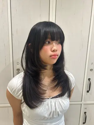 ロング hana/海外風ヘア /レイヤーカットのヘアスタイル