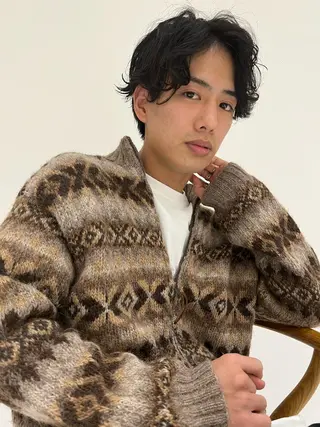 パーマ メンズ 斎藤　柚姫 sibell🌿のヘアスタイル