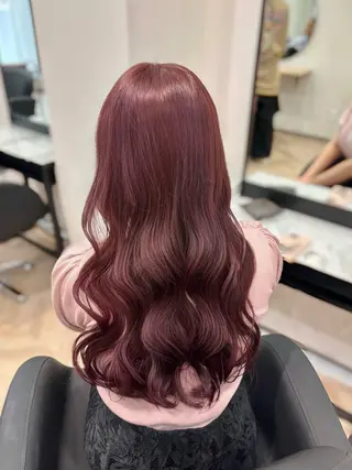 ロング カラー 𝒎𝒐𝒆🩰 名駅/ヘアメ/暖色♡のヘアスタイル