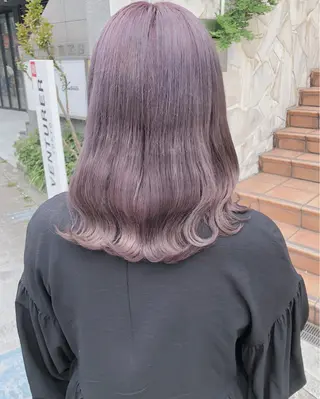 ロング カラー ヘアアレンジ メンズ キッズ 💟Chloe原宿店 🩶ハイトーンのヘアスタイル