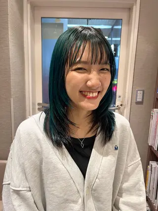 セミロング カラー dogstar小林諒 レイヤー/パーマのヘアスタイル