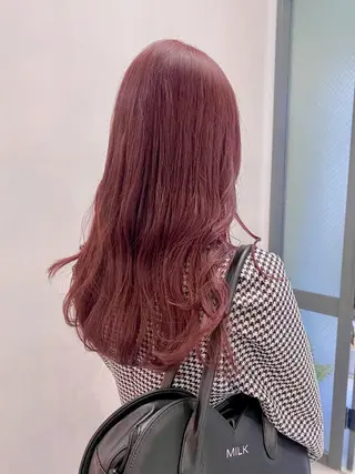 ロング カラー ブリーチなしカラー ダブルカラーエクステのヘアスタイル