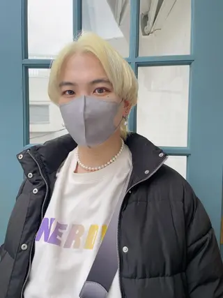 カラー メンズ 顔周りカット× 髪質改善【リョウ】のヘアスタイル