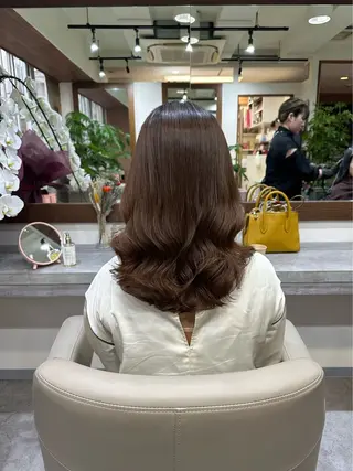 ミディアム 韓国風パーマ/ヘア セット/店長みづきのヘアスタイル