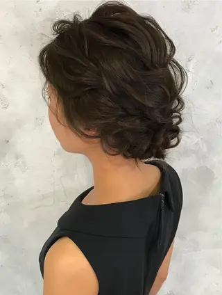 ミディアム ヘアアレンジ 大橋 タツヤのヘアスタイル