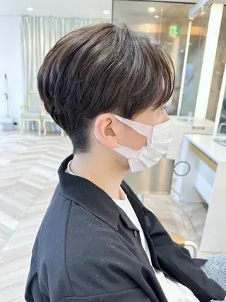 メンズ ベージュ/レイヤー カット🤍Rieのヘアスタイル