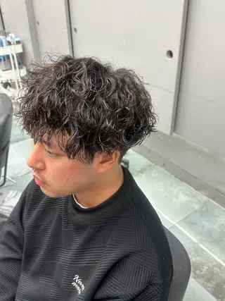 パーマ メンズ ユウ✩.*˚/メンズ /パーマ/ハイトーンのヘアスタイル