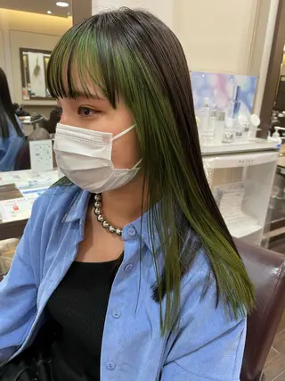 セミロング カラー メンズ/艶髪/カラー サクラ🌸のヘアスタイル