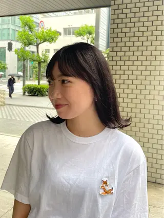 セミロング カラー パーマ ヘアアレンジ ERINA/レイヤー /梅田のヘアスタイル